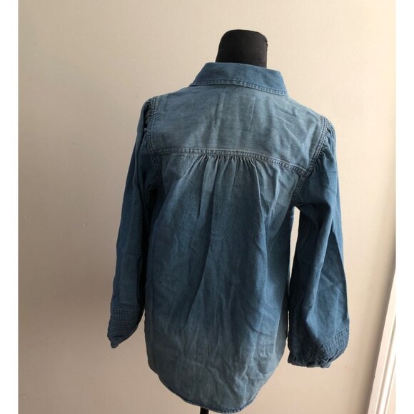 American Eagle Women's Denim Long Sleeve Button-Up Shirt Size‎ Small NWT Stylish - Picture 10 of 11